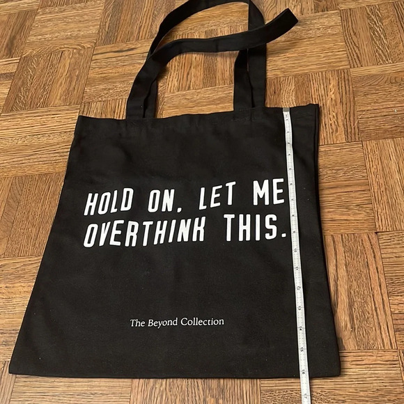 NWOT Novelty Tote “Let Me Over Think This” - Picture 4 of 5